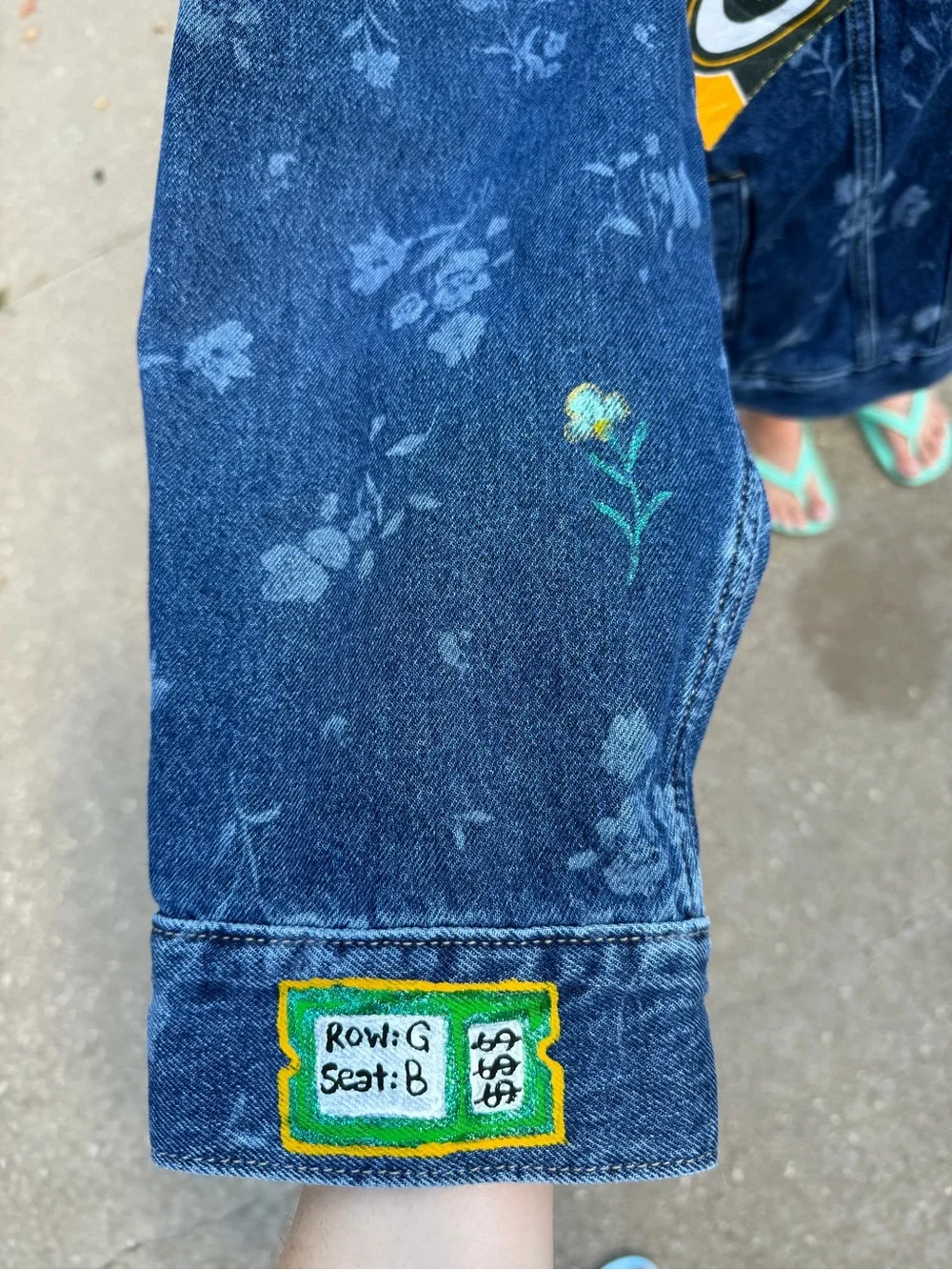 Hand-Painted *NEW* Packer jacket - women’s oversized small